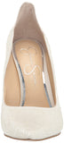 Jessica Simpson Womens Wayva Rhinestone Pointed Toe Heels 8 White