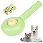 OurMiao Sunflower Cat Dog Brush for Shedding, Dog Hair Brush, Pet Grooming Brush for Short Long Haired Dogs Cats Rabbits (Green) Green