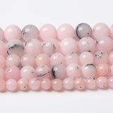 38pcs 10mm Natural Pink Opal Jades Stone Beads Round Loose Spacer Beads for Jewelry Making DIY Bracelets Crystal Energy Healing Power Stone (10mm, Pink Opal Stone)