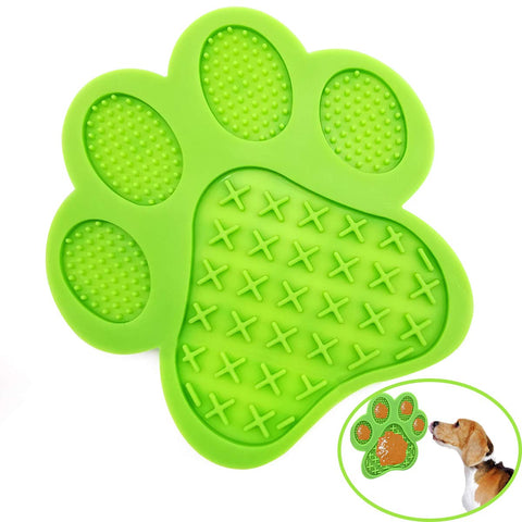 Mycicy Dog Lick Pad, Dog Washing Distraction Device, Slow Eating Dog Mat with Super Suction for Dog Licking Peanut Butter, Pet Bathing, Grooming and Dog Training Green