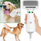 LIVEKEY Pet Hair Dryer, 2 in 1 Pet Grooming Hair Dryer with Slicker Brush, Home Dog Hair Dryer with Adjustable 2 Temperatures Settings, for Small and Medium Dogs and Cats
