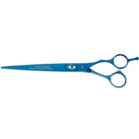 Master Grooming Tools 5200 Blue Titanium Shears — High-Performance Shears for Grooming Dogs - Straight, 7½" 7.5-Inch Straight