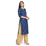 Rangavali Pure Cotton Straight Kurta and Pant/Palazzo Set | 2 Pcs Kurta Set | Readymade Outfit Cotton Kurti for Women | Kurta for Ladies