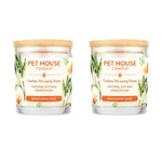 One Fur All, Pet House Candle - 100% Soy Wax Candle - Pet Odor Eliminator for Home - Non-Toxic and Eco-Friendly Air Freshening Scented Candles (Pack of 2, Mandarin Sage) Pack of 2