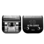 1Pack Detachable Pet Clipper Blade, 10# Black Blade Dog Grooming, Made of Carbon-Infused Steel Blade and Stainless Steel Blade Compatible with Ainds、Oster A5、Wahl Km and Other Series Clippers 10: 1/16" (1.5 mm) Black, 1Pack