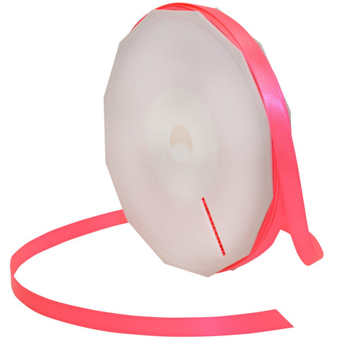 Morex Ribbon Neon Brights Satin, 3/8-inch by 50-Yard, Neon Shocking Pink 3/8" x 50 Yd