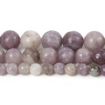 35pcs 10mm Natural Stone Beads Lilac Beads Energy Crystal Healing Power Gemstone for Jewelry Making, DIY Bracelet Necklace