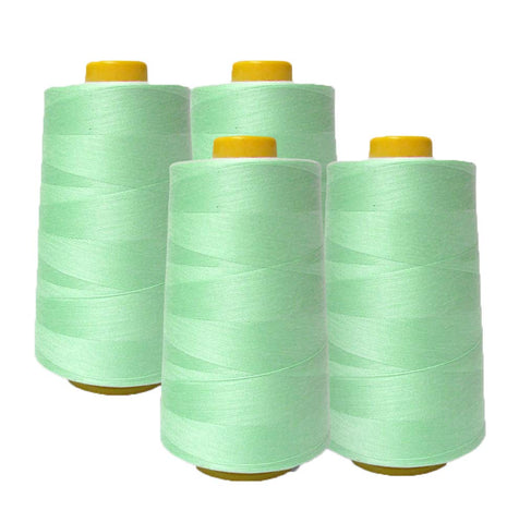 AK Trading 4-Pack Aqua All Purpose Cones (6000 Yards Each) of High Tensile Polyester Thread Spools for Sewing, Quilting, Machines, Overlock Sergers, 4 Count (ST-4PK-AQU877)