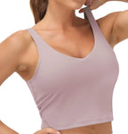 Women’s Longline Sports Bra Wirefree Padded Medium Support Yoga Bras Gym Running Workout Tank Tops Green Small