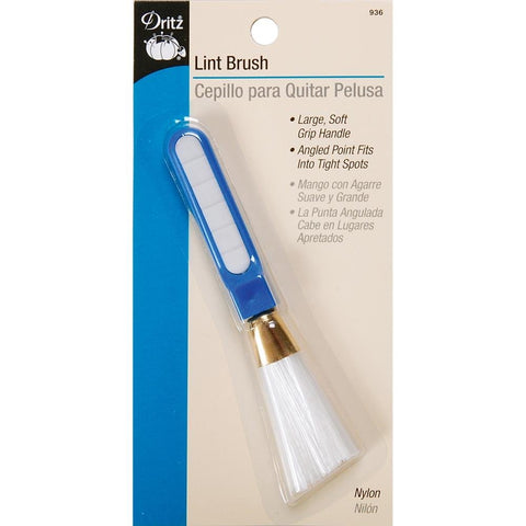 Dritz Angled-Edge and Large Comfort Grip, 1 Count Lint Brush, Blue
