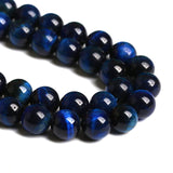 12MM 30PCS Natural Stone Multi Lapis Blue Tiger Eye Stone Beads for Jewelry Making DIY Bracelet Energy Crystal Healing Power 12mm