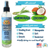 Bodhi Dog Non-Toxic Waterless Dog Shampoo, 8oz (240ml) - Lemongrass Lemongrass Waterless