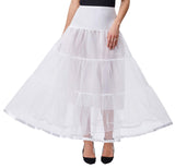 GRACE KARIN Women's Ankle Length Petticoats Skirts Wedding Half Slips Crinoline Underskirt White XX-Large