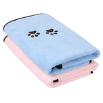 Wipela Pet Dog Cat Microfiber Drying Towel Ultra Absorbent Great for Bathing and Grooming (2-Pack) Pink Blue 20" x 35"