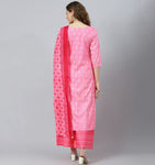 RATAN Women's Kurta with Pant and Cotton Dupatta Set. Readymade Salwar Suit Set for Women