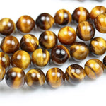 Tiger Eye 10mm Crystal Beads for Making Jewellery Energy Healing Crystals Jewelry Chakra Crystal Jewerly Beading Supplies 15.5inch About 36-40 Beads Tiger Eye