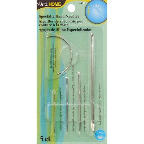 Dritz Home 44011 Specialty Hand Needles, Assorted Styles & Sizes, Nickel (5-Piece)