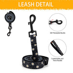 Adjustable Dog Harness and Leash Set Air Mesh Dog Vest Harness 5Ft Dog Training Leash with Soft Handle Escape Proof for Small Medium Large Dogs (Daisy, M (Neck 13.4"-16.5"; Chest 17.7"-23")) Daisy M (Neck 13.4"-16.5"; Chest 17.7"-23")