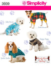 Simplicity Pajama and Coat Dog Clothing Sewing Pattern, Pet Sizes S-L