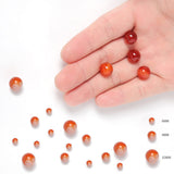 45pcs 8mm Natural Stone Beads Red Carnelian Striped Agate Beads Energy Crystal Healing Power Gemstone for Jewelry Making, DIY Bracelet Necklace