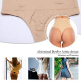 Werena Tummy Control Thong Shapewear for Women Seamless Shaping Thong Panties Body Shaper Underwear Beige-mid Waisted(has Boning) Medium