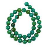 Natural Stone Beads 8mm Green Turquoise Gemstone Round Loose Beads Crystal Energy Stone Healing Power for Jewelry Making DIY,1 Strand 15"