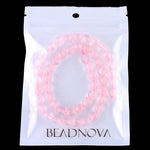 BEADNOVA Natural Rose Quartz Beads Natural Crystal Beads Stone Gemstone Round Loose Energy Healing Beads with Free Crystal Stretch Cord for Jewelry Making (6mm, 62-64pcs) 6mm 22) Rose Quartz Round Beads