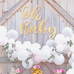 Wood Baby Sign Baby Shower Banner for 1st Birthday Backdrop, Baby Party Sign Wooden Cutout Nursery Decor, Baby Party Banner Event Decorations for Gender Reveal Backdrop ,Baby Announcements
