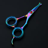 Moontay Sets of 3 Professional Safety Rounded Tips Pet Grooming Scissors Dogs&Cats Grooming Cutting Sheas and Rabbit Chunker Shears (A-Rainbow) A-rainbow