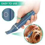 oneisall Dog Clippers with Double Blades,Cordless Small Pet Hair Grooming Trimmer,Low Noise for Trimming Dog's Hair Around Paws, Eyes, Ears, Face, Rump (Teal) Teal
