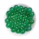 Natural Stone Beads 6mm Green Agate Gemstone Round Loose Beads Crystal Energy Stone Healing Power for Jewelry Making DIY,1 Strand 15"