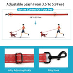 Reflective Dog Collar and Leash Set with Safety Locking Buckle Nylon Pet Collars Adjustable for Small Medium Large Dogs 3 Sizes(Red&S) S Red