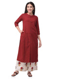 Pistaa's Women's Cotton Solid Readymade Salwar Suit Set