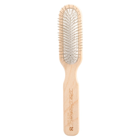 Chris Christensen 20 mm Oblong Pin Dog Brush, Original Series, Groom Like a Professional, Stainless Steel Pins, Lightweight Beech Wood Body , Ground and Polished Tips Brown 20mm