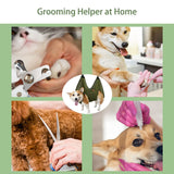 Mklhgty Pet Dog Grooming Hammock Harness for Cats & Dogs, Breathable Dog Grooming Helper for Trimming Nail and Ear/Eye Care,with Dog Nail Clippers, Free Nail File Large Green