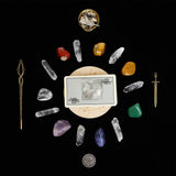 Crystals and Healing Stones Set, Healing Crystals Kit with 7 Chakra Stones, Tarot Cloth, Sage for Meditation/Spiritual Healing/Smudging Tarot Crystals Set