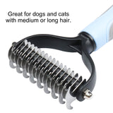 Kopal Pet Brush for Shedding and Dematting - Double Sided Undercoat Rake Comb for Dogs and Cats, Pet Grooming Tool Hair Remover
