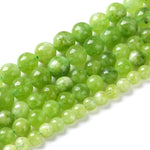 60pcs 6mm Natural Peridot Green Lace Jades Beads Round Loose Spacer Beads for Jewelry Making DIY Bracelets Crystal Energy Healing Power Stone 15 Inch Green Peridot Jade