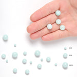 60pcs 6mm Natural Stone Beads Cyan Angelite Beads Energy Crystal Healing Power Gemstone for Jewelry Making, DIY Bracelet Necklace