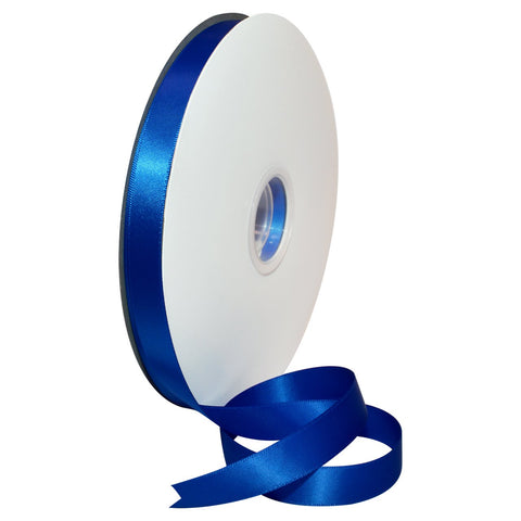 Morex Ribbon 08816/00-352 Double Face Satin Ribbon 5/8" X 100 YD Electric Blue Ribbon for Gift Wrapping, Birthday Gift Cards, Satin Dress for Women, Silk Ribbons for Crafts, Wedding Gifts for Couple