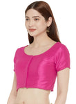 Studio Shringaar Women's Polyester Sleeve Saree Blouse