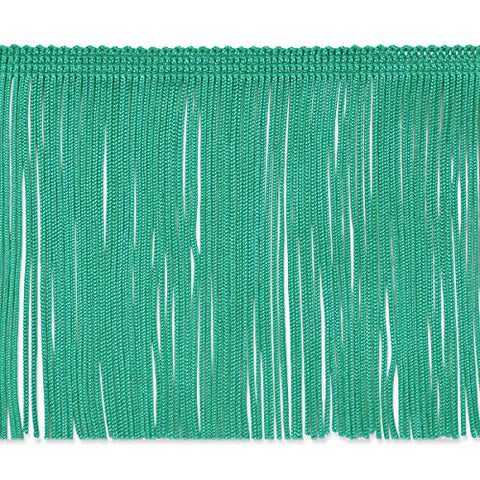 Expo International Trims By The Yard 4" Chainette Fringe Trim, Polyester-Made Decorative Fringe Trim, For Costumes, Uniforms, Home Decor, and Party Decorations, Washable Fringes, 5-Yard Cut Jade