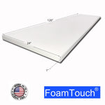 FoamTouch 1x24x120HDF1.8 Upholstery Foam, 1" x 24" x 120", White High Density 1" x 24" x 120"