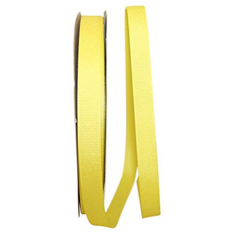 Reliant Ribbon Grosgrain Texture Ribbon, 5/8 Inch X 100 Yards, Lemon