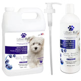 Lillian Ruff Berry Blue Brightening Face and Body Wash for Dogs and Cats - Tear Free Blueberry Shampoo - Remove Tear Stains, Hydrate Dry Itchy Skin, Add Shine & Luster to Coats (Gallon/Pump) 131.03 Fl Oz (Pack of 1)