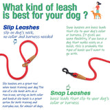 lynxking Slip Lead Dog Leash 5 FT x 1/2 inches Strong Heavy Duty Dog Rope Leash Braided Comfortable Handle for Small Medium Large Dogs Slip Lead-Large 1/2in x 5ft Orange