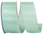 Reliant Ribbon 92575W-077-40K Satin Value Wired Edge Ribbon, 2-1/2 Inch X 50 Yards, Aqua