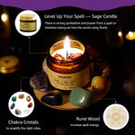 Soulnioi Witchcraft Kit for Wiccan Supplies and Tools, Sage Candles for Cleansing House, 4 Magic Herbs, 7 Healing Crystals for Altar Supplies, Wiccan Decor, Wiccan Gifts for Women