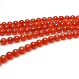 MJDCB 7A Natural Darker Red Agate Gemstone Loose Beads Round 8mm Crystal Energy Stone Healing Power for Jewelry Making