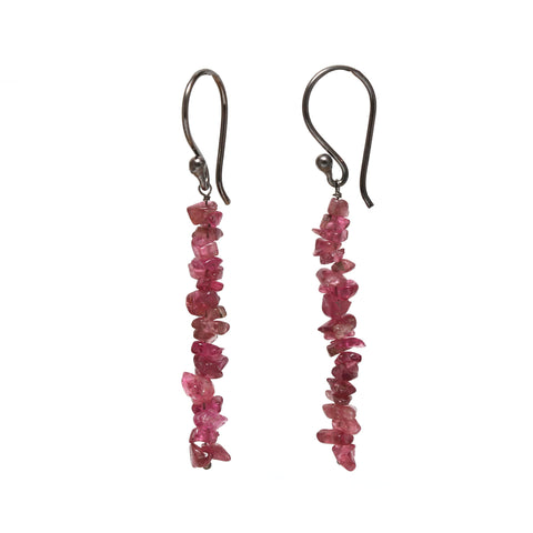Natural Pink Tourmaline Chips Crystal Earring, Crystals Earring, Raw Gemstone, Energy Healing Crystals, Birthday, Gift for Her, Gemstone Jewelry AA+ Quality (Pink Tourmaline)